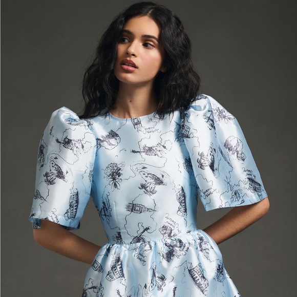 Puff Sleeve Dress - Picture 2 of 6